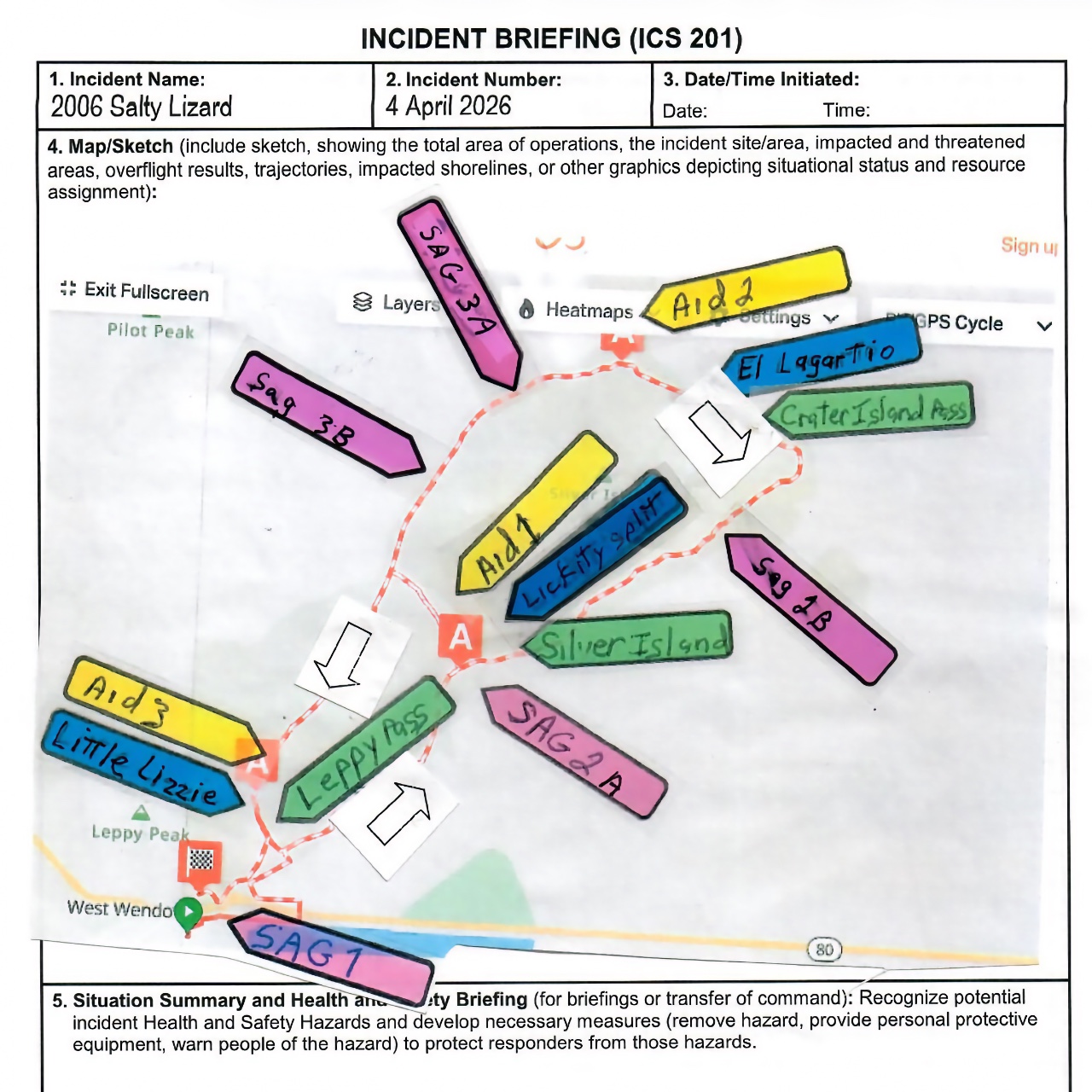 Salty Lizard 2026 ics form 201